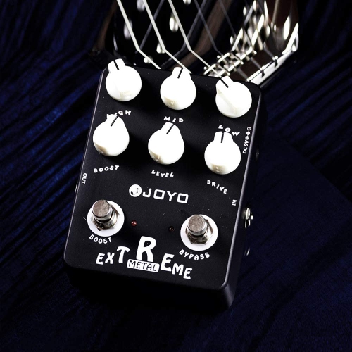 JOYO Extreme Metal Distortion Pedal with 3 Band EQ and Low-Mid-High-Freq knobs for Electric Guitar Effect