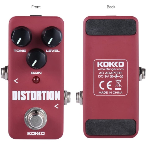 Pédale d’effet de distorsion KOKKKKO FDS2 Mini pédale d’effets de guitare portable