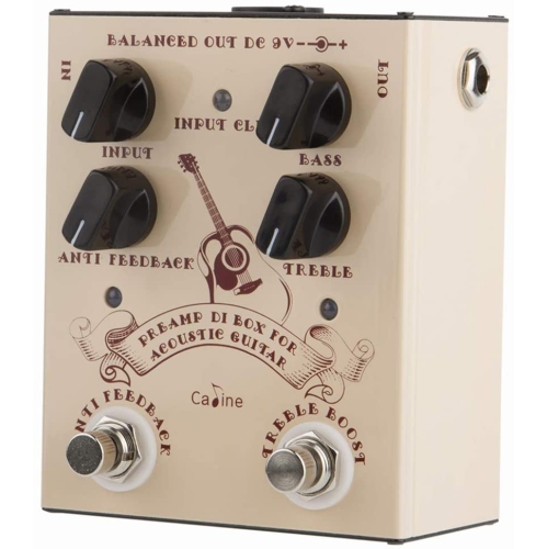 Image 1 of 7.. Dolamo Guitar Effects Pedals Caline Pre-amp DI Box for Electric Acoustic Guitar EQ Equalizer True Bypass Brown CP-40