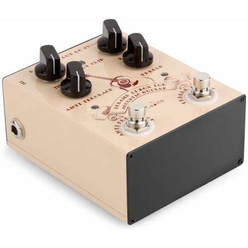 Dolamo Guitar Effects Pedals Caline Pre-amp DI Box for Electric Acoustic Guitar EQ Equalizer True Bypass Brown CP-40