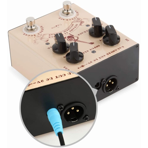 Dolamo Guitar Effects Pedals Caline Pre-amp DI Box for Electric Acoustic Guitar EQ Equalizer True Bypass Brown CP-40