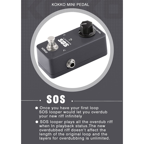 Mini SOS Looper Pedal Portable Guitar Effect Pedal/KOKKO/FLP2, not including power adapter