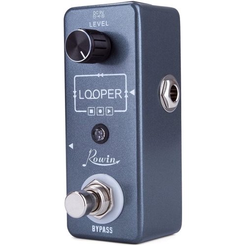 Rowin Guitar Looper Effects Pedal Unlimited Overdubs 10 Minutes of Looping with USB Cable