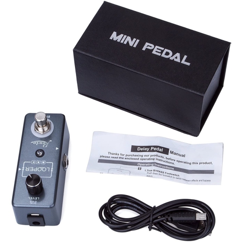 Rowin Guitar Looper Effects Pedal Unlimited Overdubs 10 Minutes of Looping with USB Cable