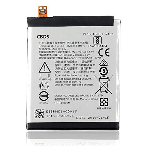 (CBDS) 2900mAh, 11.17 Wh Replacement Battery - Compatible with Nokia 5 HE321 in Non-Retail Packaging.