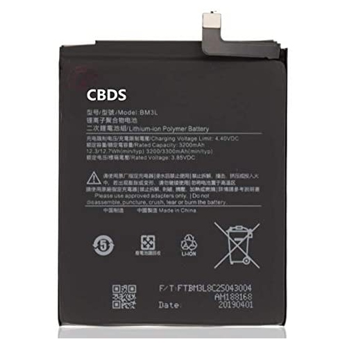 (CBDS) 3200mAh, 12.3 Wh Replacement Battery - Compatible with XIAOMI MI 9 BM3L in Non-Retail Packaging.