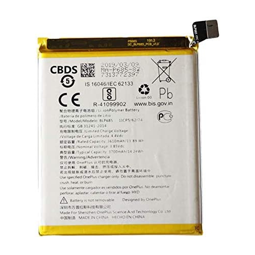 (CBDS) 3610mAh, 13.89 Wh Replacement Battery - Compatible with OnePlus 6t One Plus 6t 1+6t A6010 A6013 BLP685 in
