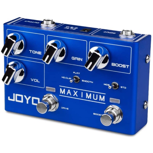 JOYO Maximum Overdrive Dual Channel Pedal Creates Clean Overdrive Tone and Wild Overdrive Effect for Electric Guitar