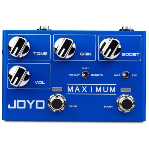JOYO Maximum Overdrive Dual Channel Pedal Creates Clean Overdrive Tone and Wild Overdrive Effect for Electric Guitar