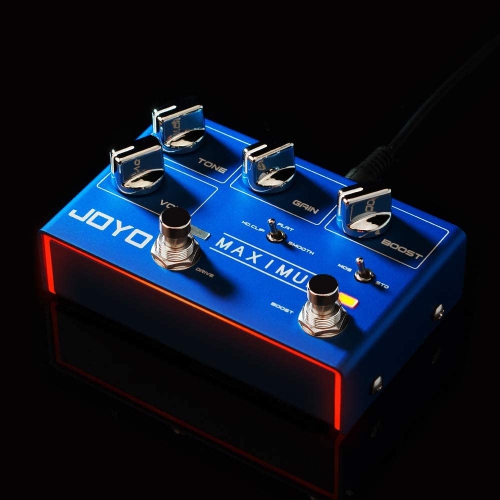 JOYO Maximum Overdrive Dual Channel Pedal Creates Clean Overdrive Tone and Wild Overdrive Effect for Electric Guitar
