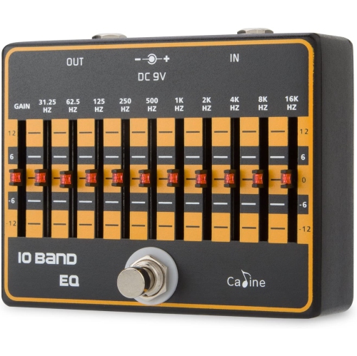 Caline 10 Band EQ Equalizer Guitar Effects Pedal True Byass Aluminium Alloy CP-24