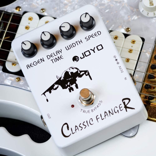 JOYO JF-07 Classic Flanger Pedal Effect Tremulous Vibratos & Chorus Guitar Pedal Effect for Electric Guitar Metallic