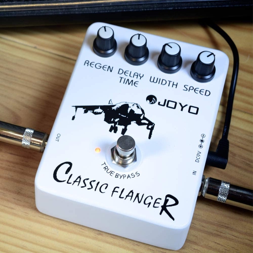 JOYO JF-07 Classic Flanger Pedal Effect Tremulous Vibratos & Chorus Guitar Pedal Effect for Electric Guitar Metallic