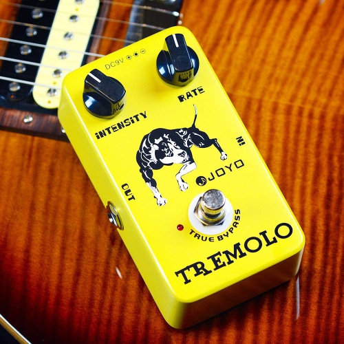 JOYO Tremolo Effect Pedal Using Photoelectric Tube Circuitry of Beloved Classic Tube Amplifiers for Electric Guitar