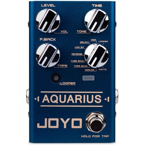 Pédale d’effet de guitare AQUARIUS Delay + LOOPER Multi Guitar de JOYO R-07, pédale d’effets multiples, avec 8 effets de délai numérique