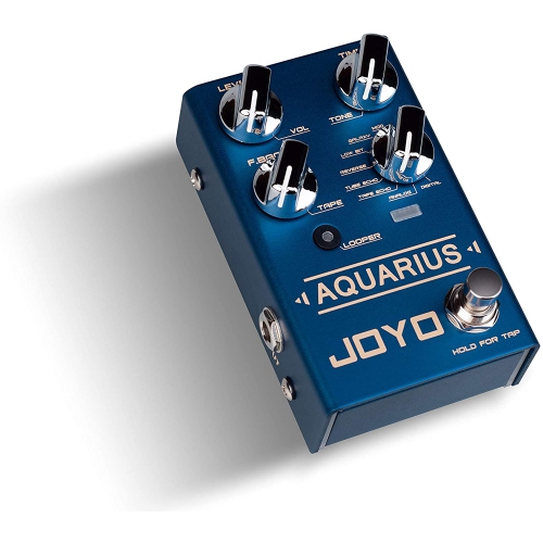 JOYO R-07 AQUARIUS Delay + LOOPER Multi Guitar Effect Pedal, Multieffects Pedal, with 8 Digital Delay Effects