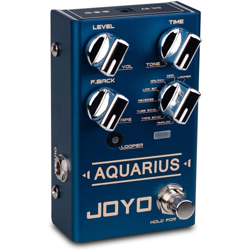 JOYO R-07 AQUARIUS Delay + LOOPER Multi Guitar Effect Pedal, Multieffects Pedal, with 8 Digital Delay Effects