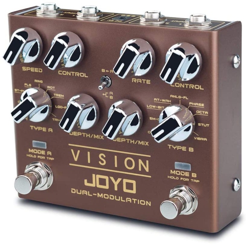 JOYO R-09 VISION Multi-Effects Pedal Dual Channel Modulation Effect Pedal for Electric Guitar Each Channel with 9
