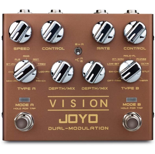 JOYO R-09 VISION Multi-Effects Pedal Dual Channel Modulation Effect Pedal for Electric Guitar Each Channel with 9