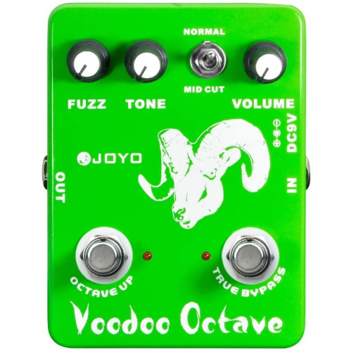 JOYO Voodoo Octave Fuzz & Octave Effect Pedal added"Mid-cut" Switch for Electric Guitar Germanium Fuzz 60's Rock Effect