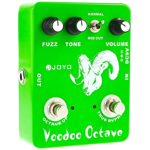 JOYO Voodoo Octave Fuzz & Octave Effect Pedal added"Mid-cut" Switch for Electric Guitar Germanium Fuzz 60's Rock Effect