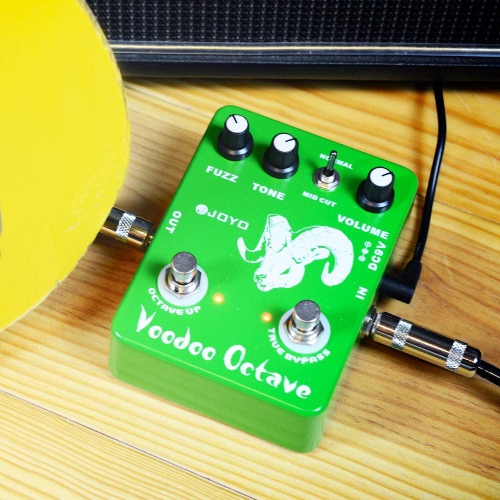 JOYO Voodoo Octave Fuzz & Octave Effect Pedal added"Mid-cut" Switch for Electric Guitar Germanium Fuzz 60's Rock Effect