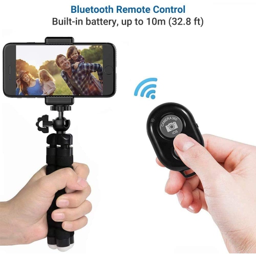 Home-Neat Premium Phone Tripod, Flexible Tripod with Wireless Remote Shutter, Compatible with iPhone/Android Samsung,