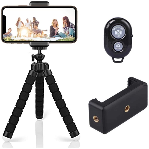 Home-Neat Premium Phone Tripod, Flexible Tripod with Wireless Remote Shutter, Compatible with iPhone/Android Samsung,