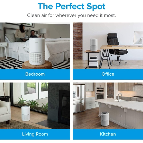 LEVOIT Purificateur d'air pour les allergies à la maison Animaux de compagnie Fumeurs de cheveux dans la chambre, Filtre purificateur d'air H13 True