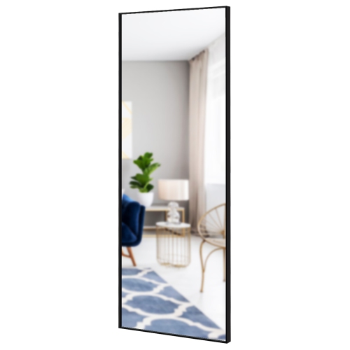 COSTWAY  59"full Length Body Mirror Aluminum Frame Leaning Hanging Dressing Mirror