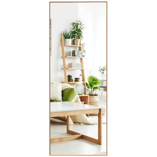 Costway 59''Full Length Body Mirror Aluminum Frame Leaning Hanging Dressing Mirror
