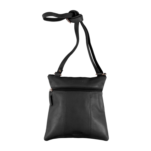 CHAMPS Leather Ultimite Organizer Crossbody bag with RFID Protection, Black