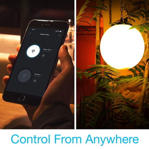 Prise intelligente Wi-Fi à deux prises pour l’extérieur toutes saisons DUO de Geeni - Gris