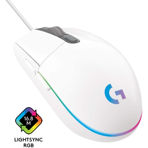 Logitech G203 LIGHTSYNC Wired Gaming Mouse - White