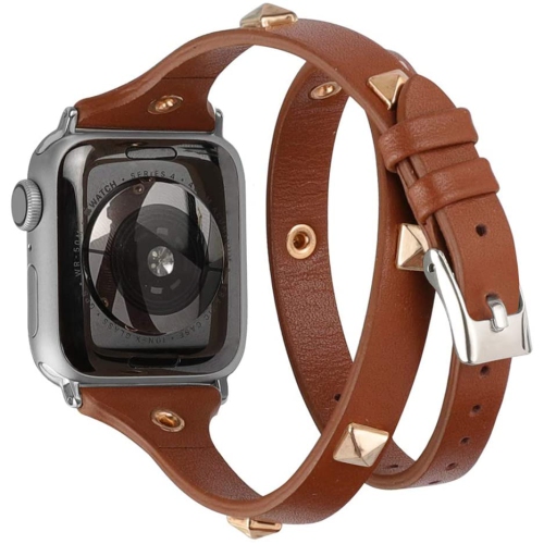 Wearlizer Double Wrap Band Compatible With Apple Watch 38mm 40mm Women Men Tour Leather Studded Best Canada - Leather Wrap Apple Watch Band 40mm Wearlizer Double Wrap Band Compatible With Apple Watch 38mm 40mm Women Men Tour Leather Studded Best Canada - Leather Wrap Apple Watch Band 40mm