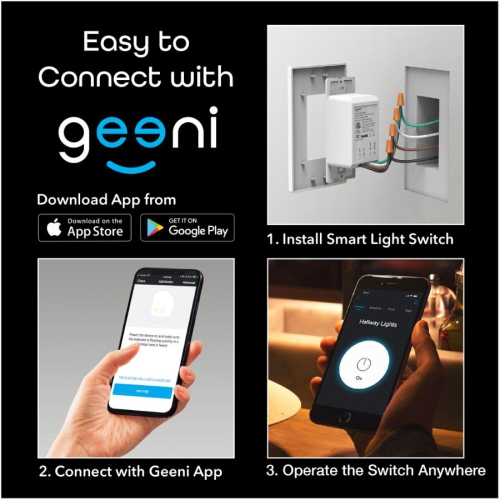 Gradateur intelligent Wi-Fi TAP + DIM de Geeni - blanc