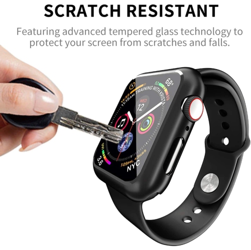 Apple Watch Series 4 et Series 5 et Series 6 de 44 mm avec protecteur d’écran en verre trempé intégré