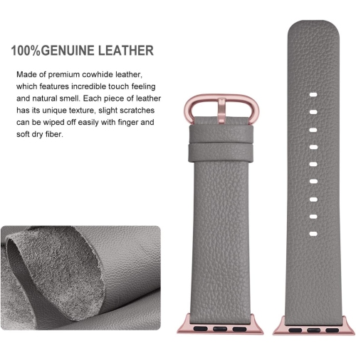 Leather Bands Compatible with Apple Watch Band 41mm 40mm 38mm,Premium Genuine Leather Replacement Bracelet for Series 8 7 6 5 4 3 2 1&iWatch SE and