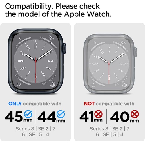 Spigen Rugged Armor Pro Compatible with Apple Watch Case with Band Series 8/7 and Series SE2/6/SE/5/4 (44mm)