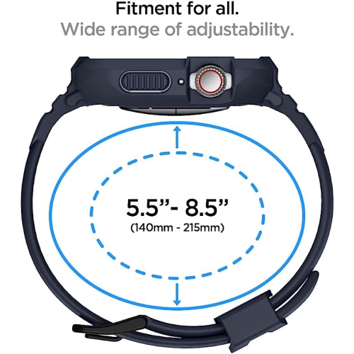 Spigen Rugged Armor Pro Compatible with Apple Watch Case with Band Series 8/7 and Series SE2/6/SE/5/4 (44mm)