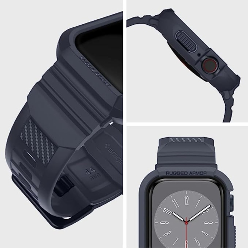 Spigen Rugged Armor Pro Compatible with Apple Watch Case with Band Series 8/7 and Series SE2/6/SE/5/4 (44mm)