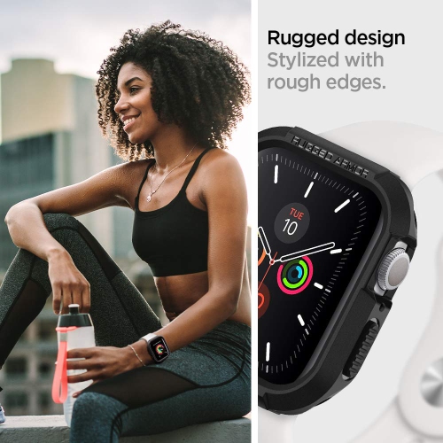 Spigen Rugged Armor Designed for Apple Watch Case for 40mm Series 6/SE/5/4  - Black | Best Buy Canada