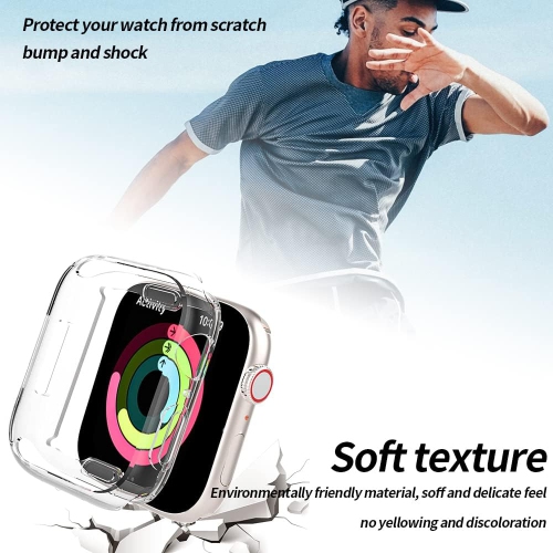 Protecteur d'écran tactile antichoc ONE de Navor pour Apple Watch des séries 6/5/4/SE 40&nbsp;mm souple et transparent