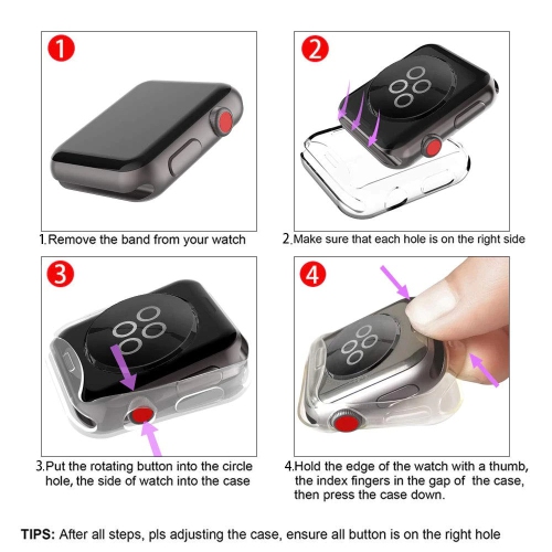 Protecteur d'écran tactile antichoc ONE de Navor pour Apple Watch des séries 6/5/4/SE 40&nbsp;mm souple et transparent