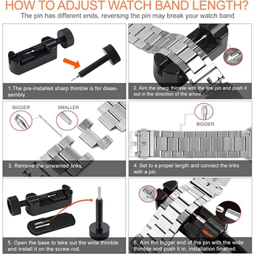 Bracelet en acier inoxydable Compatible avec le bracelet Apple Watch 49&nbsp;mm 40&nbsp;mm 46&nbsp;mm 45&nbsp;mm 44&nbsp;mm 42&nbsp;mm 41&nbsp;mm