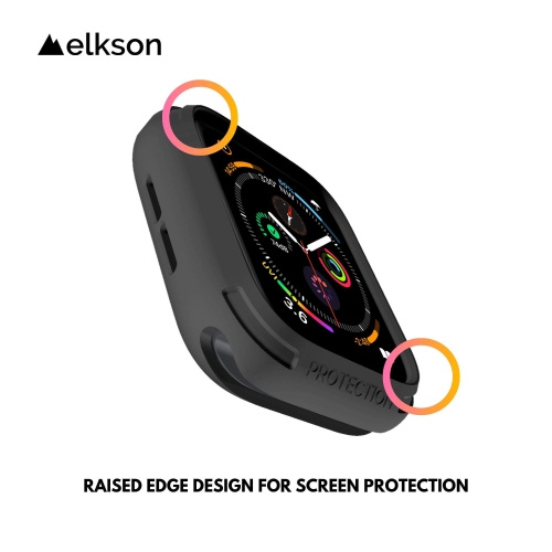 Compatible avec Elkson et étui pour Apple Watch de 44 mm série 6 se 5 4 iwatch Quattro Series Protection