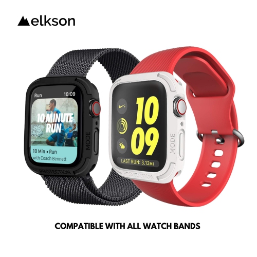 Compatible avec Elkson et étui pour Apple Watch de 44 mm série 6 se 5 4 iwatch Quattro Series Protection