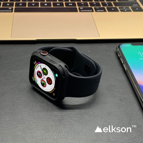 Compatible avec Elkson et étui pour Apple Watch de 44 mm série 6 se 5 4 iwatch Quattro Series Protection