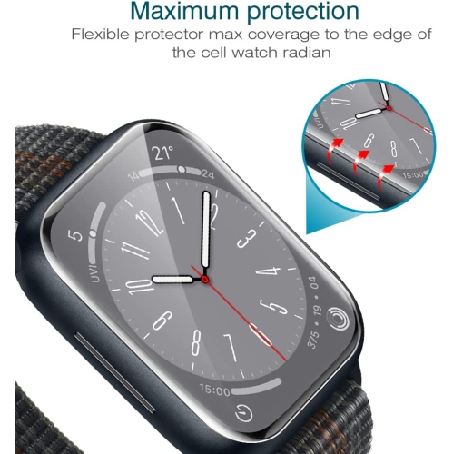 Paquet de 6 protecteurs d’écran de LK pour Apple Watch de 40 mm Series 4/5/6/se, Max Coverage sans bulles et iWatch de 40 mm