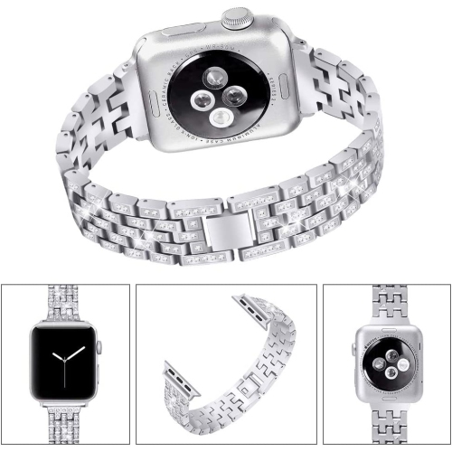 2 Pack Bands Compatible with Apple Watch Band 38mm 40mm 41mm, Jewelry Bling Wrist Bands Series 8/7/6/5/4/3/2/1